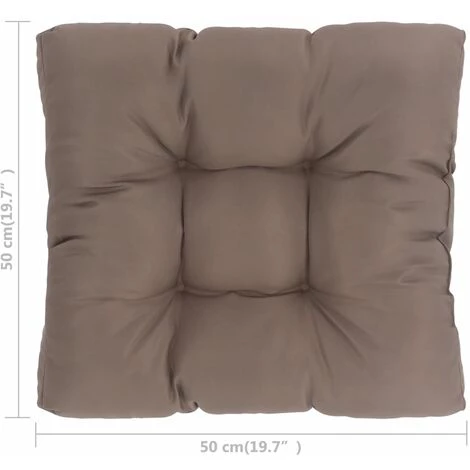 YOUTHUP Coussin De Siège De Jardin Taupe 50x50x10 Cm Tissu - Brun 5 YOUTHUP Coussin De Siège De Jardin Taupe 50x50x10 Cm Tissu - Brun – Image 5