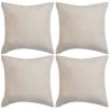YOUTHUP Housse De Coussin 4 Pcs 40 X 40 Cm Polyester Faux Daim Beige - Beige