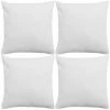 YOUTHUP Housses De Coussin 4 Pcs Aspect De Lin Blanc 40x40 Cm - Blanc