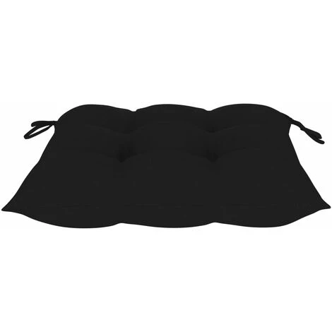YOUTHUP Coussins De Chaise 2 Pcs Noir 40x40x7 Cm Tissu - Noir 4 YOUTHUP Coussins De Chaise 2 Pcs Noir 40x40x7 Cm Tissu - Noir – Image 4