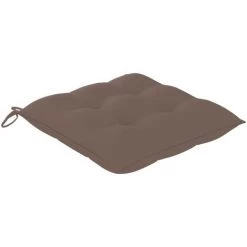 YOUTHUP Coussins De Chaise 2 Pcs Taupe 40x40x7 Cm Tissu - Taupe -France Coussin et housse de coussin Soldes Boutique 51886145 3