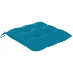 YOUTHUP Coussins De Chaise 4 Pcs Bleu Clair 40x40x7 Cm Tissu -France Coussin et housse de coussin Soldes Boutique 51890500 3