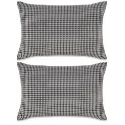Topdeal Jeu De Coussin 2 Pcs Velours 40 X 60 Cm Gris