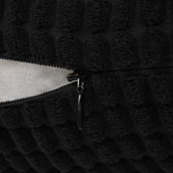 Topdeal Jeu De Coussin 2 Pcs Velours 40 X 60 Cm Noir -France Coussin et housse de coussin Soldes Boutique 52080793 3