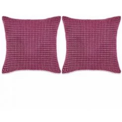 Topdeal Jeu De Coussin 2 Pcs Velours 45 X 45 Cm Rose