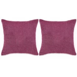 Topdeal Jeu De Coussin 2 Pcs Velours 60 X 60 Cm Rose