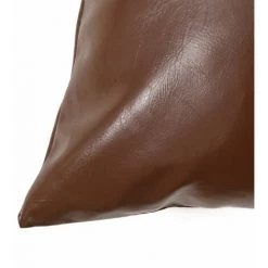 Topdeal Jeu De Coussin 2 Pcs PU 45 X 45 Cm Marron -France Coussin et housse de coussin Soldes Boutique 52080812 5