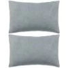 Topdeal Coussins 2 Pcs Tissu 40x60 Cm Gris