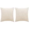 Topdeal Coussins 2 Pcs Tissu 60x60 Cm Blanc Cassé