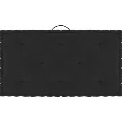 Topdeal Coussin De Plancher De Palette Noir 73x40x7 Cm Coton FF324682_FR