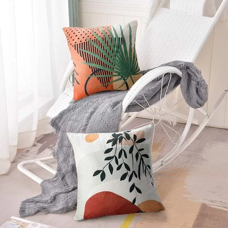 GUAZHUNIFR Lot De 4 Taie D'oreiller Décorative Housses De Coussin 45 X 45cm Guazhuni 4 GUAZHUNIFR Lot De 4 Taie D'oreiller Décorative Housses De Coussin 45 X 45cm Guazhuni – Image 4