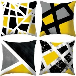GUAZHUNIFR Lot De 4 Housses De Coussins Home Canapé Maison Voiture Décoratif Taies D'oreillers Pillowcases,45*45 Cm Guazhuni