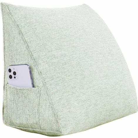 VERCART Coussin De Lecture, Oreiller Traversin Soutien Dorsal, Triangulaire Coussin à Coins, Gros Coussin Canapé, Coussin Tête De Lit Dossier, Oreiller De Repos Cale Dos En Lin Ivoire 45CM 1 VERCART Coussin De Lecture, Oreiller Traversin Soutien Dorsal, Triangulaire Coussin à Coins, Gros Coussin Canapé, Coussin Tête De Lit Dossier, Oreiller De Repos Cale Dos En Lin Ivoire 45CM