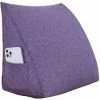 VERCART Coussin De Lecture, Oreiller Traversin Soutien Dorsal, Triangulaire Coussin à Coins, Gros Coussin Canapé, Coussin Tête De Lit Dossier, Oreiller De Repos Cale Dos En Lin Violet 45cm