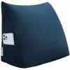 VERCART Coussin De Lecture Compensé, Triangulaire Coussin à Coins, Gros Coussin Canapé, Traversin Tête De Lit Support Arrière, Oreiller Cervical Dossier De Soutien Lombaire, Velours 45cm Bleu Foncé - Bleu