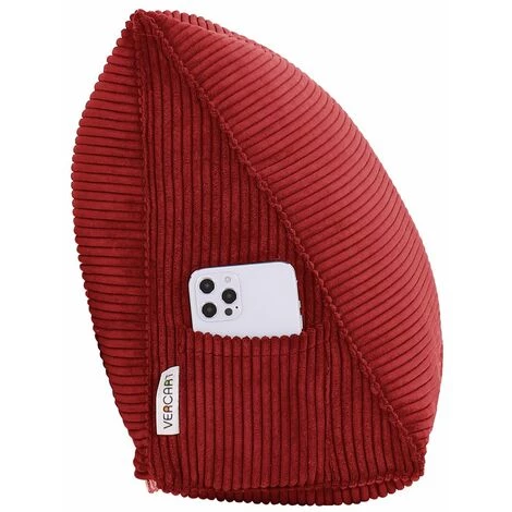 VERCART Coussin De Lecture Compensé, Triangulaire Coussin à Coins, Gros Coussin Canapé, Traversin Tête De Lit Support Arrière, Oreiller Cervical Dossier De Soutien Lombaire, Velours Côtelé, Marron 45cm - Marron 2 VERCART Coussin De Lecture Compensé, Triangulaire Coussin à Coins, Gros Coussin Canapé, Traversin Tête De Lit Support Arrière, Oreiller Cervical Dossier De Soutien Lombaire, Velours Côtelé, Marron 45cm - Marron – Image 2