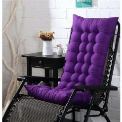 BENOBBY KIDS Ensemble De Coussins De Chaise Berçante Confortable, Coussinets De Chaise Berçante Avec Attaches, Violet Foncé, 48x125x8cm(18.9x49x3.2 Inch)