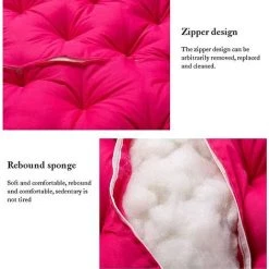 BENOBBY KIDS Rond Coussin De Chaise, Coussin De SièGe Rond De, Coussin De Jardin, Coussin Fauteuil Rotin, Coussin Fauteuil Suspendu, Amovible Coussin Fauteuil Pour Intérieur Extérieur, (Orange,100*100cm)(sans Chaise) -France Coussin et housse de coussin Soldes Boutique 52720573 3