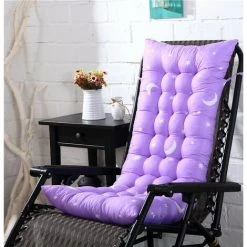 BENOBBY KIDS Coussin De Chaise Berçante, Coussin De Chaise Longue à Dossier Haut, Coussin Fauteuil Jardin Epaissi, Rocking Chair Coussin 3D, Coussin Pour Chaise à Bascule, Fauteuil, Sièges D'auto (Etoile Lune Violet Lavande, 15.8x43x3.2 Inch)