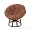 BENOBBY KIDS Rond Papasan Coussin De Chaise, Coussin De SièGe Rond De Papasan, Coussin De Jardin, Coussin Fauteuil Rotin, Coussin Fauteuil Suspendu, Amovible Coussin Fauteuil Pour Intérieur Extérieur, (Marron,100*100cm)(sans Chaise)