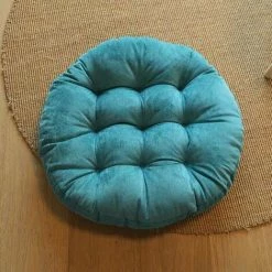 BENOBBY KIDS Coussin De Chaise Rond Rembourré De 8 Cm D'épaisseur Pour Intérieur Ou Extérieur, Jardin, Terrasse, Cuisine Et Bureau (lac Bleu,55x55cm)