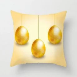 DECKON Housse De Coussin Joyeux Pâques,taie D'oreiller En Forme De Lapin, Décoration Pour La Maison, Fête De Pâques 2pcs -France Coussin et housse de coussin Soldes Boutique 52767887 3