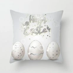 DECKON Housse De Coussin Joyeux Pâques,taie D'oreiller En Forme De Lapin, Décoration Pour La Maison, Fête De Pâques 2pcs -France Coussin et housse de coussin Soldes Boutique 52767887 5