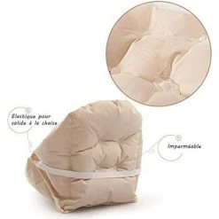 BENOBBY KIDS Coussin De Chaise ,Coussins De Chaise De Jardin,avec Dossier Siège Coquille Fauteuil, Velours Douillet Elastique Impermeable Pour Chaise En Rotin Paille Jardin Beige 40 * 40 * 48cm -France Coussin et housse de coussin Soldes Boutique 52781466 3