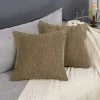 Deconovo Housse De Coussin Velours C?telé, 2 Pièces, 41x41 Cm, Taupe - Taupe