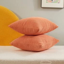 Deconovo Housse De Coussin 2 Pièces Avec Petites Particules, 41x41 Cm, Rose Foncé -France Coussin et housse de coussin Soldes Boutique 53048970 5