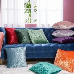 Deconovo Lot De 2 Housses De Coussin Décoratives En Velours, 30x51 Cm, Violet Clair - Violet Clair -France Coussin et housse de coussin Soldes Boutique 53049052 5