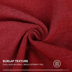 Deconovo Lot De 4 Housse De Coussin Effet Lin, 41x41 Cm, Rouge - Rouge -France Coussin et housse de coussin Soldes Boutique 53103490 4