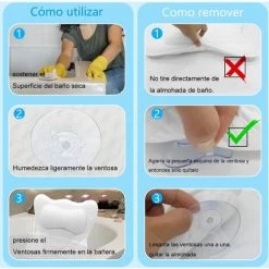 BENOBBY KIDS Spa Avec Technologie 4D Air Mesh Et 6 Ventouses Fonction De Soutien Pour La Tête, Convient Pour Les Baignoires, Les Spas à Remous Et Les Spas à La Maison -France Coussin et housse de coussin Soldes Boutique 53282463 5