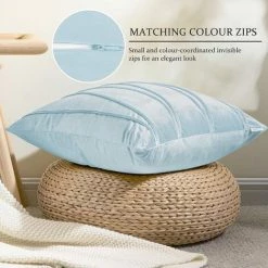 Housse De Coussin Triomphe 45x45 Decoratifs Pour Canapes, En Velours Brillant, 2 Pièces Housses Coussin Bleu Ciel Avec Rayure 3D De Surface,Deco Garcon Enfant Chambre, Style Scandinave(Bleu Clair) 7 Housse De Coussin Triomphe 45x45 Decoratifs Pour Canapes, En Velours Brillant, 2 Pièces Housses Coussin Bleu Ciel Avec Rayure 3D De Surface,Deco Garcon Enfant Chambre, Style Scandinave(Bleu Clair) -France Coussin et housse de coussin Soldes Boutique 53346415 3