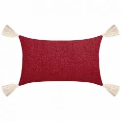 LOVELY CASA Coussin Rectangulaire Chila Rouge