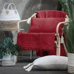 LOVELY CASA Coussin Rectangulaire Chila Rouge -France Coussin et housse de coussin Soldes Boutique 53565845 3