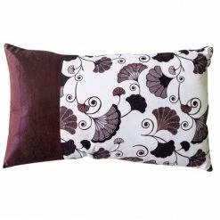 ENJOY HOME Coussin Rectangulaire Ginko Violet Aubergine