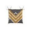 LOVELY CASA Coussin De Chaise Alabama Jaune Moutarde