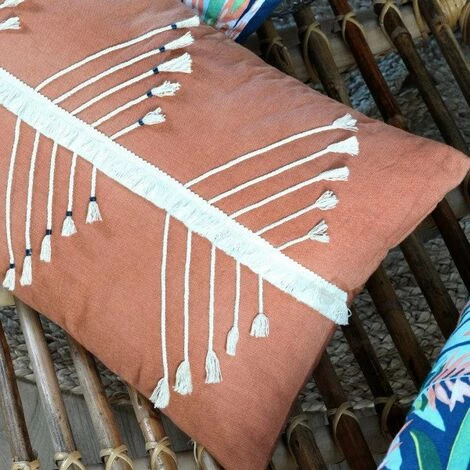 LOVELY CASA Coussin Rectangulaire Plumeria Rose Pêche 2 LOVELY CASA Coussin Rectangulaire Plumeria Rose Pêche – Image 2