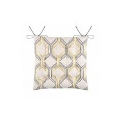 LOVELY CASA Coussin De Chaise Johan Jaune