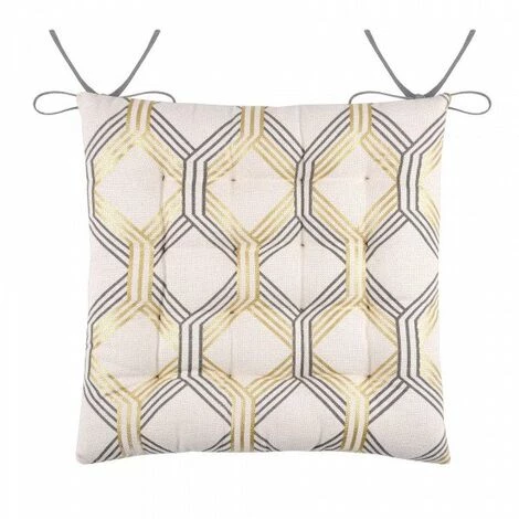 LOVELY CASA Coussin De Chaise Johan Jaune 2 LOVELY CASA Coussin De Chaise Johan Jaune – Image 2