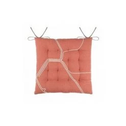 LOVELY CASA Coussin De Chaise Citytravel Orange Brique