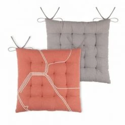 LOVELY CASA Coussin De Chaise Citytravel Orange Brique -France Coussin et housse de coussin Soldes Boutique 53566562 3