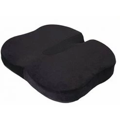 NOVA Coussin De Siège Pour Chaises De Voiture En Revêtement En Velours Noir En Mousse De Mémoire