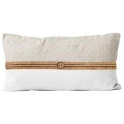 Coussin En Coton 32X50 Cm CANDICE, Par Soleil D'Ocre - Ecru