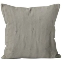 Housse De Coussin Matelassée En Microfibre Lavée 60x60 Cm EVE Taupe, Par Soleil D'Ocre - Taupe