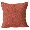 Coussin 40x40 Cm PAON Tomette, Par Soleil D'Ocre - Rouge