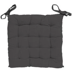 SOLEIL D'OCRE Dessus De Chaise Capitonné 40x40 Cm ALIX Anthracite - Anthracite