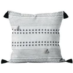 SOLEIL D'OCRE Coussin En Coton 40x40 Cm TIBET - Ecru