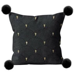 Coussin Imprimé En Polaire Microfibre 45x45 Cm ELEGANCE, Par Soleil D'Ocre - Gris